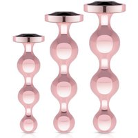 Aanbieding Rosy Gold - Metalen Buttplugset 3 stuks - Roségoud