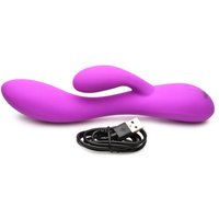 Aanbieding BANG! - Flexibele Rabbit Vibrator Duo Stimulatie - Paars