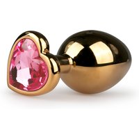 Aanbieding Buttplug met hartje - Goud/Roze