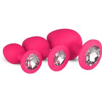 Aanbieding Siliconen Buttplug Met Diamant - Roze