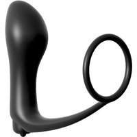 Aanbieding Ass-Gasm Cockring met Vibrerende Buttplug