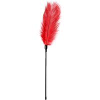 Aanbieding Rode lange kietelaar met veren